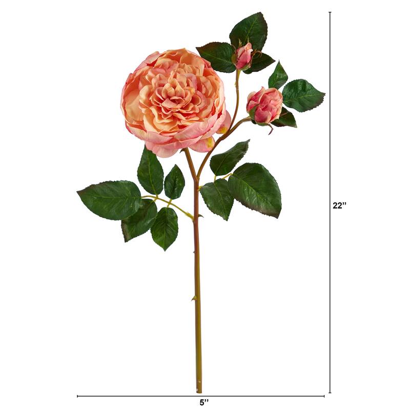 22" Rose Artificial Flower (Set of 6) Bed Bath & Beyond 32845569